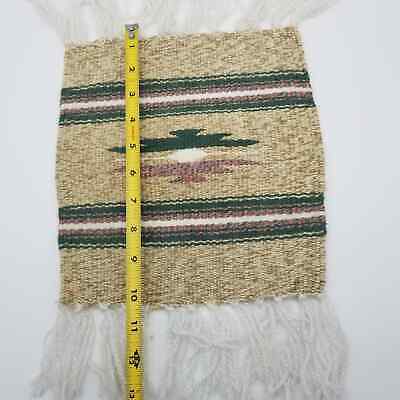 Vintage Wool Saddle Blanket Aztec Mexican Green White Tan Equestrian Horse - Fresh Stock Dated December 2025