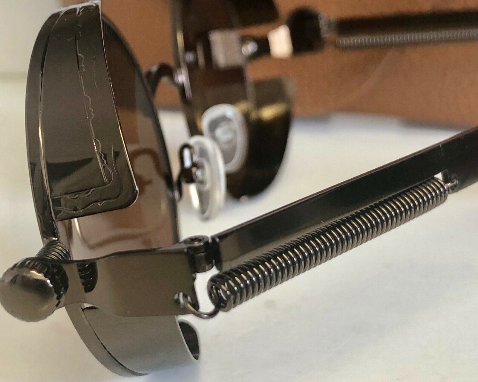 NEW‼️Brown/Brown Jacob Polarized Metal Framed Round Steampunk Sunglasses - Fresh Stock Dated December 2025