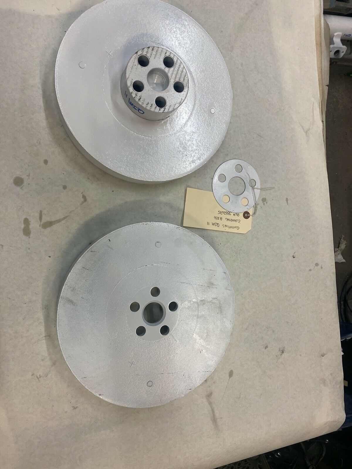 Cummins QSM11 Vibration Damper 3161942 w/ crankshaft adapter 3417651 and clampin - Fresh Stock Dated February 2026