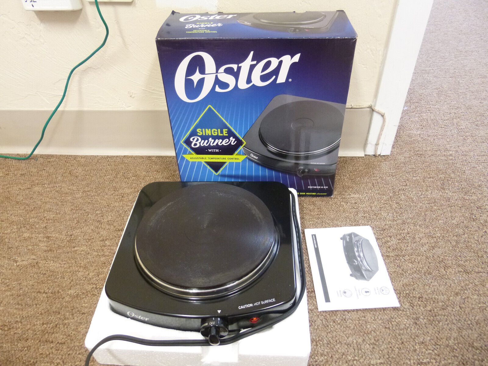 Oster CKSTSB100-B Single Burner With Adjustable Temperature 900W - Fresh Stock Dated February 2026