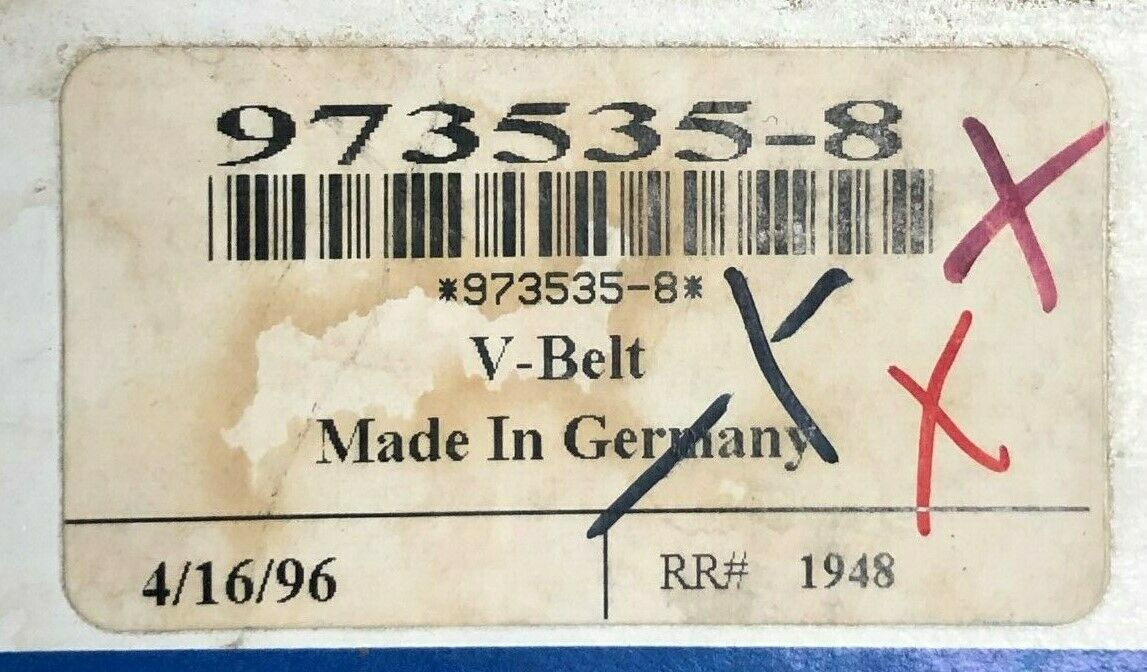 Volvo Penta Johnson Evinrude 973535 - 8 V Belt Ret  New - Fresh Stock Dated February 2026