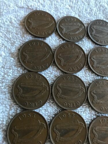 Lot Of 27 Irish Lucky Half-pennies 1953 - Fresh Stock Dated February 2026