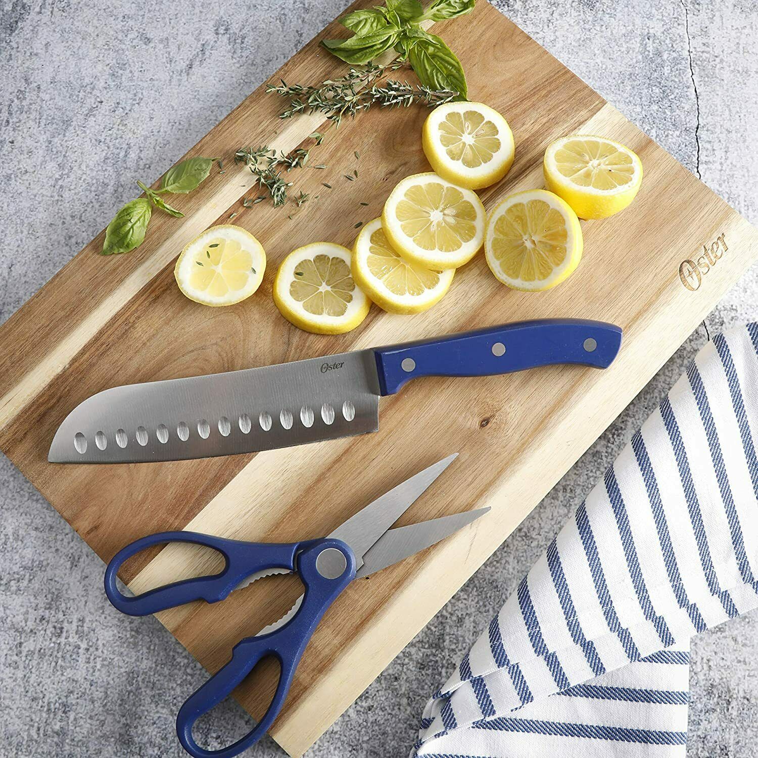 Knife Set, 22-Piece Kitchen Knife Set with Block Wooden German Stainless Steel - Fresh Stock Dated December 2025