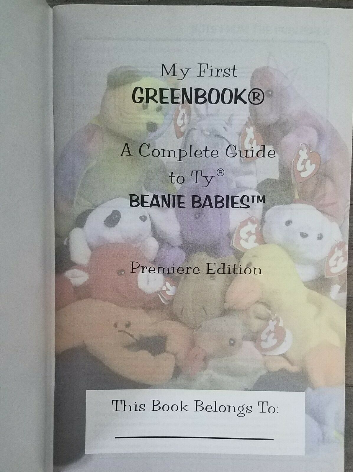 MY FIRST GREENBOOK BEANIE BABIES FIRST COMPLETE 1997 GUIDE - Fresh Stock Dated December 2025