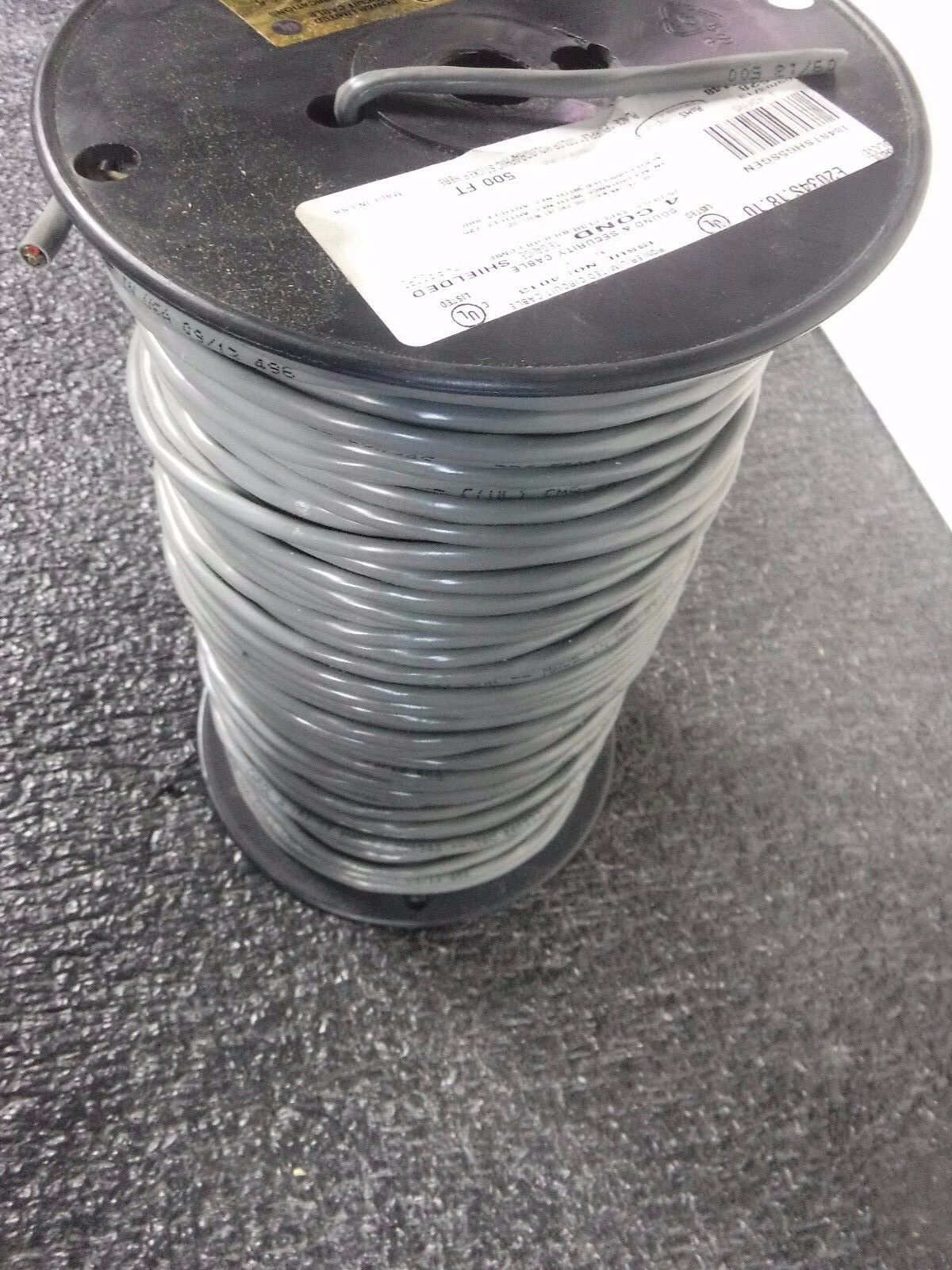 E2034S.18.10 Wire, Shielded, Riser, 18/4, 500 Ft, Gray(P) - Fresh Stock Dated December 2025