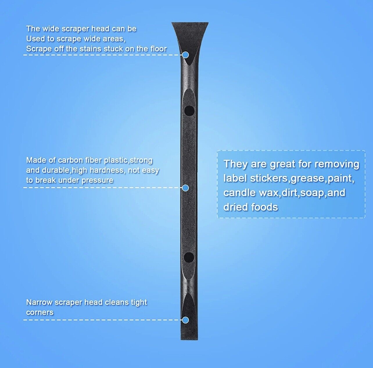 6Pcs Plastic Scraper Cleaning Tool Carbon Fiber Lottery Ticket Scratcher Tool - Fresh Stock Dated February 2026