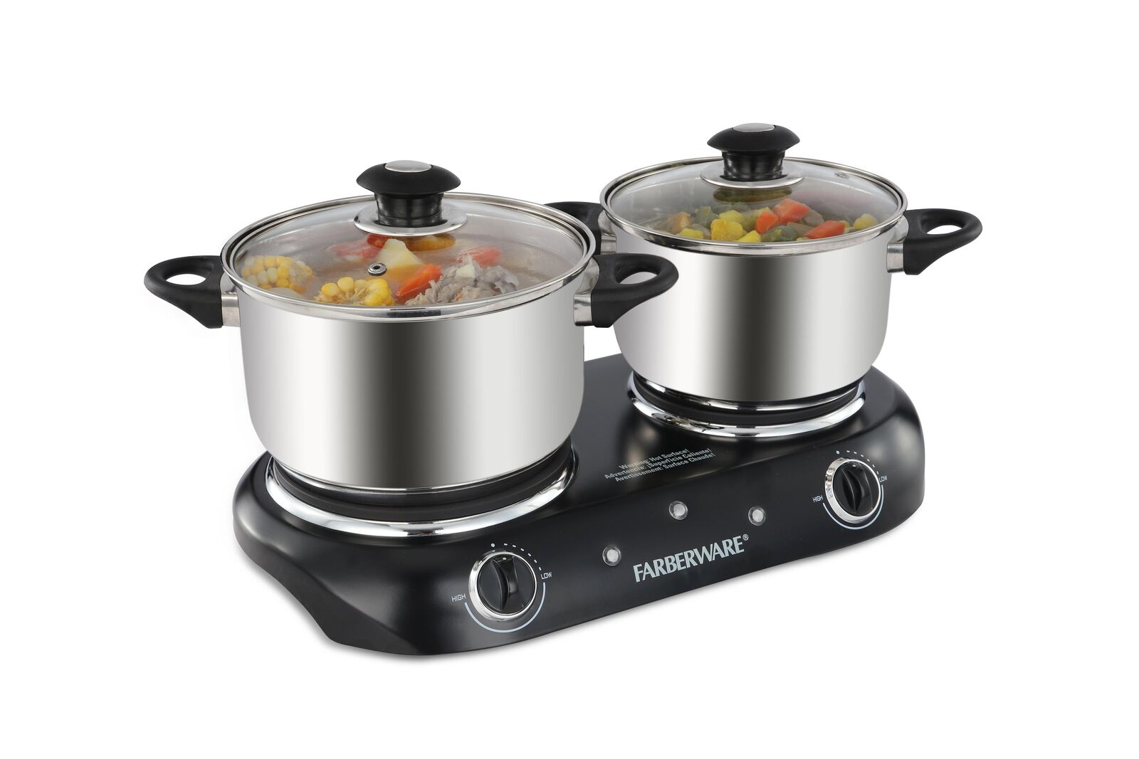 Hot Plate Double Burner Farberware Commercial Electric Portable Countertop Stove - Fresh Stock Dated February 2026