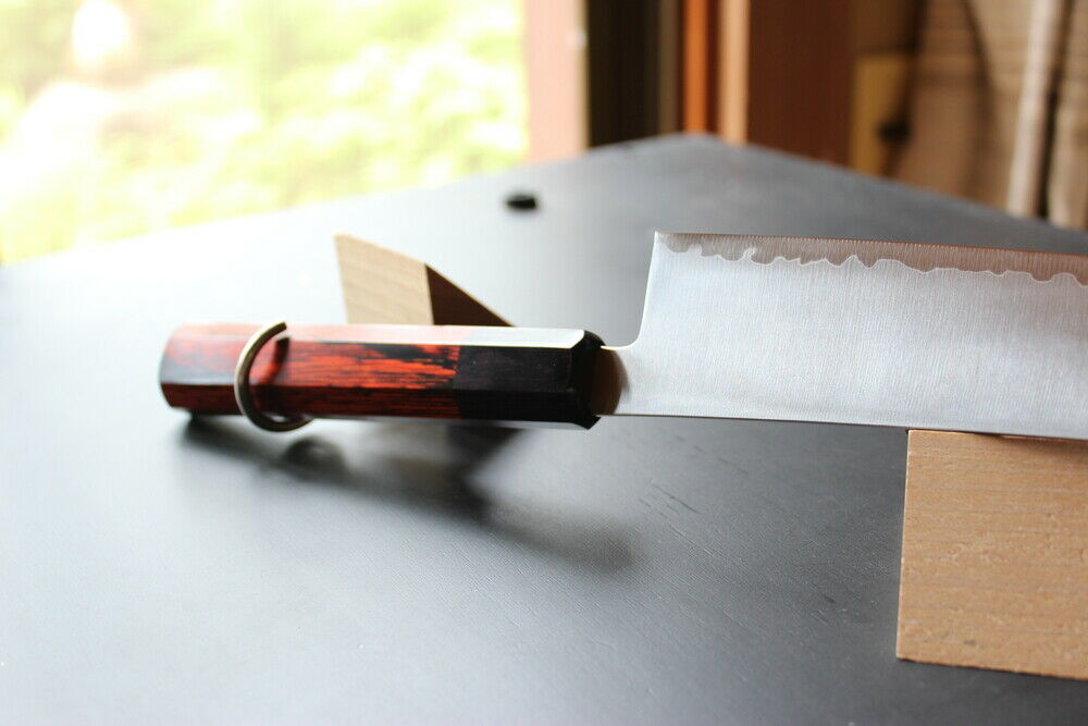 Kanjou ZDP-189 core powder steel chef knife Red Handle 210 mm 8.2 in - Fresh Stock Dated January 2026