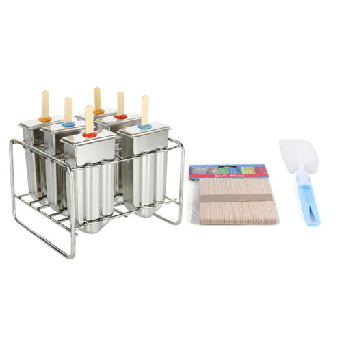 DIY Ice Cream Makers Stainless Steel Popsicle Mold Kit Stick Holder for Home NEW - Fresh Stock Dated December 2025