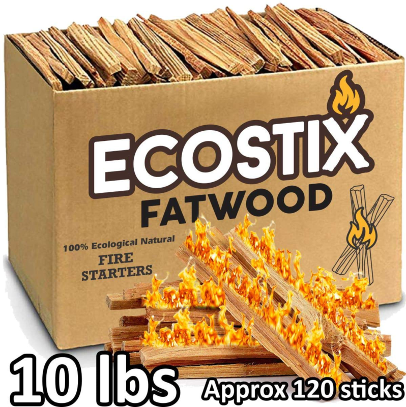 Easygoproducts Approx. 120 Eco-Stix Fatwood Starter Kindling Firewood Sticks Woo - Fresh Stock Dated December 2025