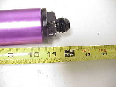 Billet Aluminum Purple Fuel Filter w/ -10 AN Fittings w/ Stainless Element D8 - Fresh Stock Dated February 2026