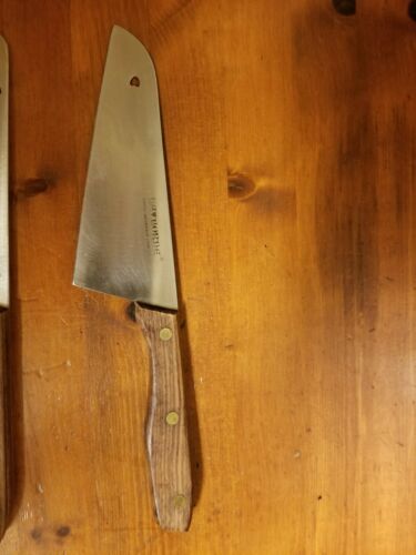 Vintage LA BORDE Set of 3 Stainless Steel Knives - Wood 3-Pin Handle -Japan Made - Fresh Stock Dated December 2025