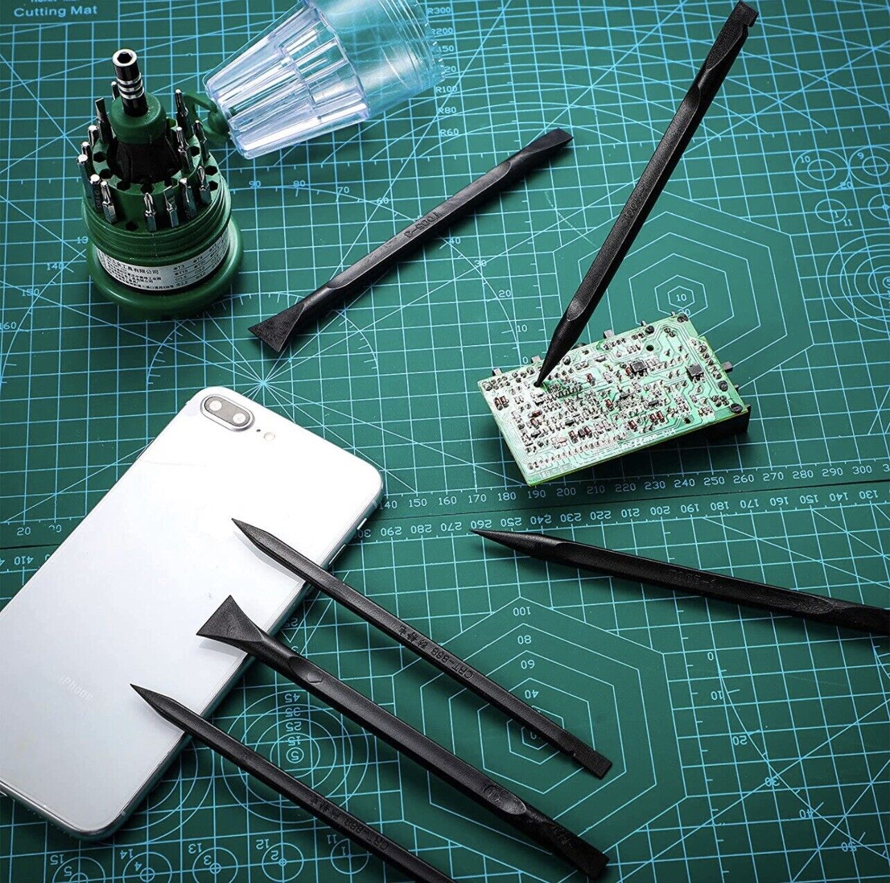 6Pcs Plastic Scraper Cleaning Tool Carbon Fiber Lottery Ticket Scratcher Tool - Fresh Stock Dated February 2026