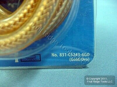 Leviton 6 Ft OXYGEN FREE Video Coaxial Patch Cable Gold C5243-6GO - Fresh Stock Dated December 2025