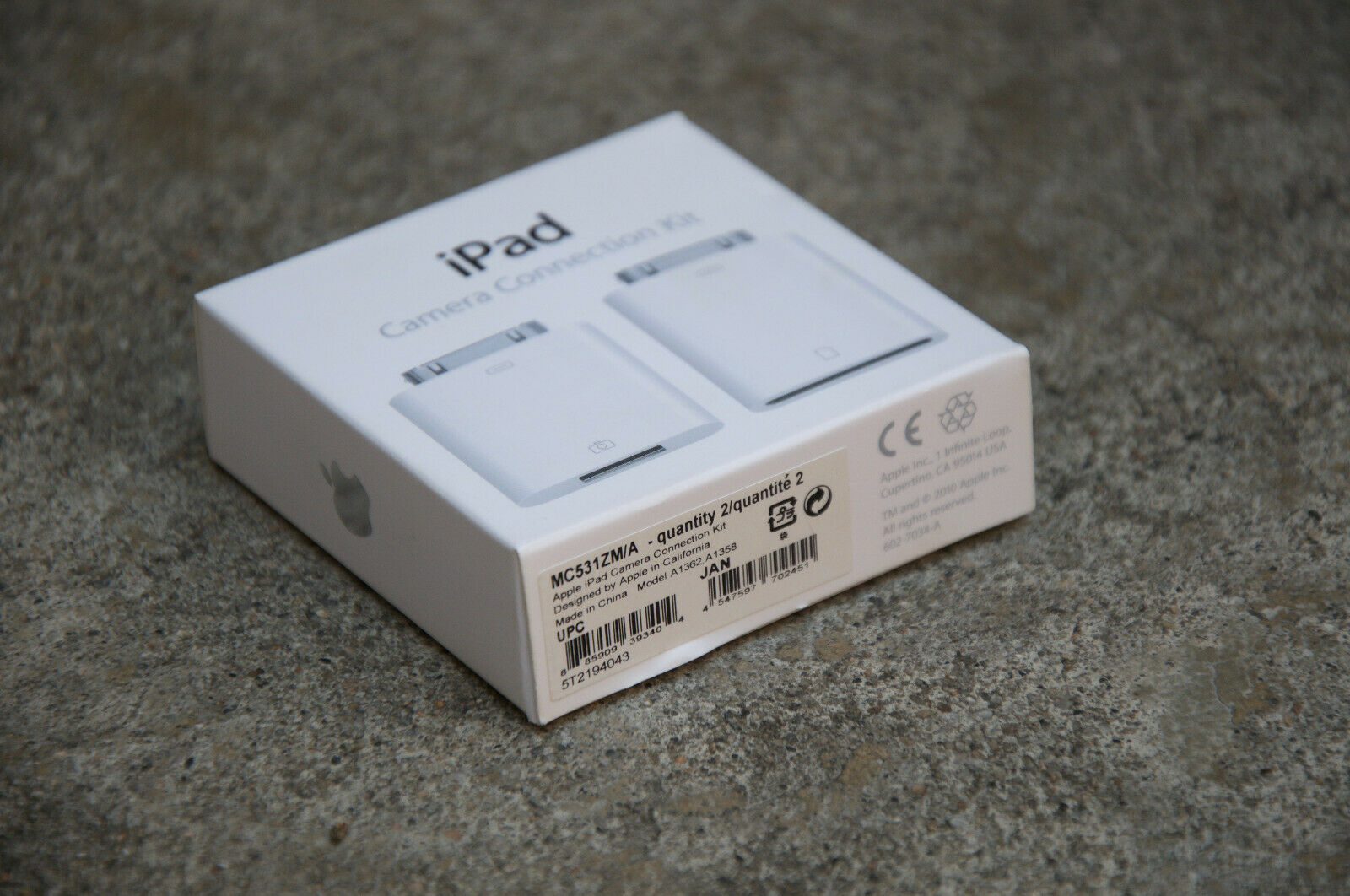 IPad Camera Connection Kit MC531ZM/A NEW - Fresh Stock Dated February 2026