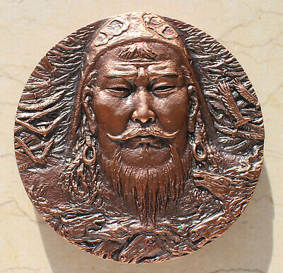 3 Pcs (Brass, Copper and Paktong) Set of China 2013 80mm Medals - Genghis Khan - Fresh Stock Dated February 2026