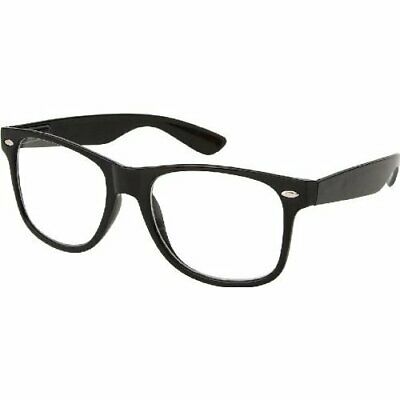 Black Frame Nerd Frames Glasses No Lens Lense W/ Silver Studs Costume Accessory - Fresh Stock Dated December 2025