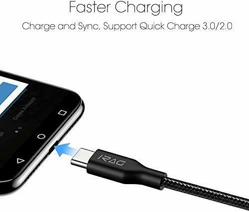 [2-Pack 6FT] iRAG CBS2 USB C to A Charger Cable for Samsung Galaxy Black - Fresh Stock Dated February 2026