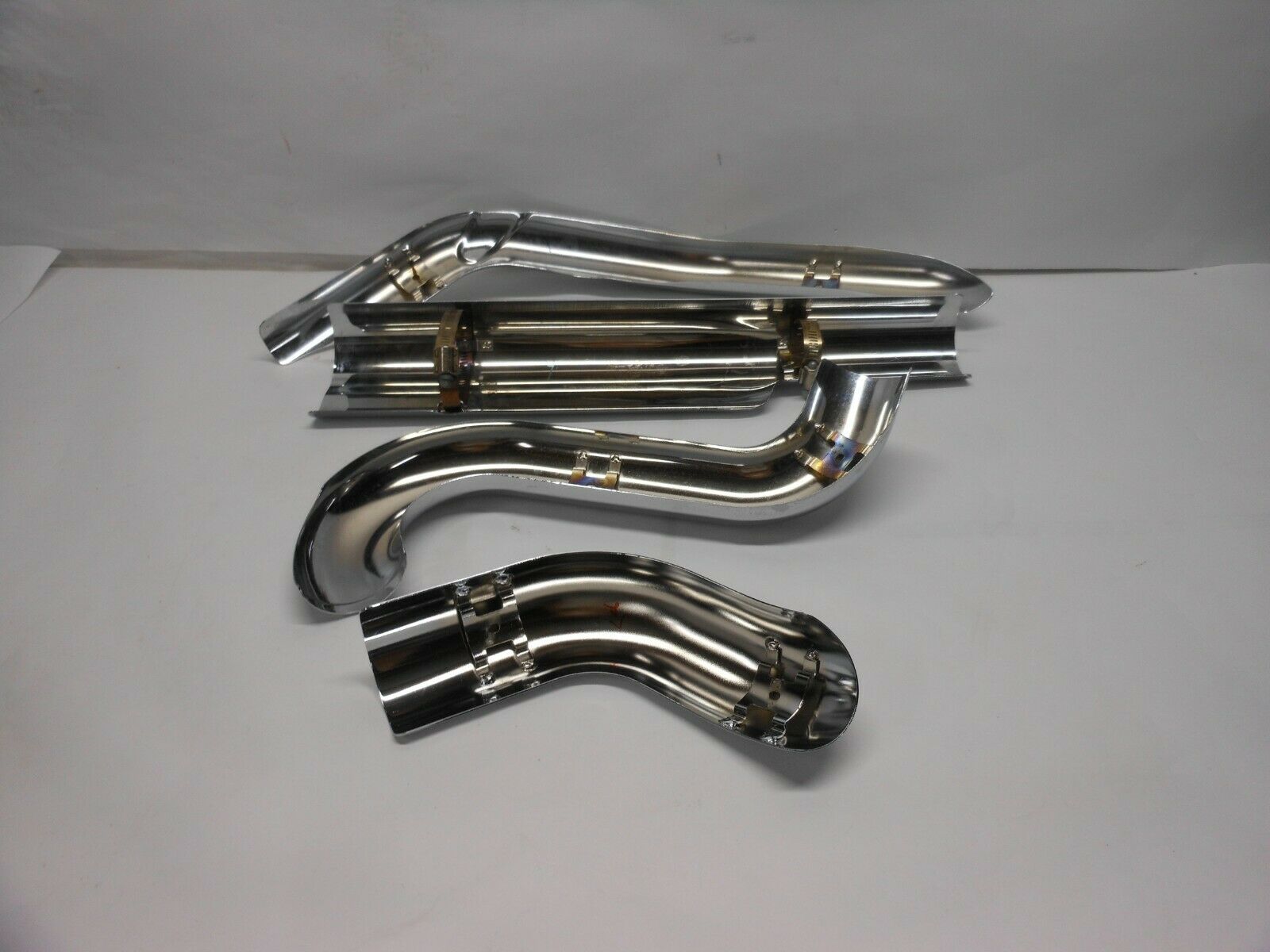 Harley-Davidson Touring OEM Chrome Exhaust Heat Shields 09-16 P/N 65634-09 - Fresh Stock Dated February 2026