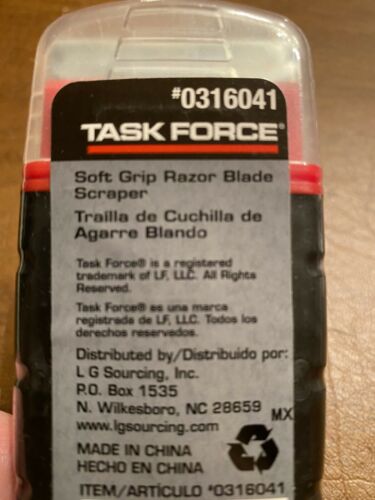 Task Force Mini Soft Grip Razor Blade Scraper Handheld Scraper Model 0316041 - Fresh Stock Dated February 2026