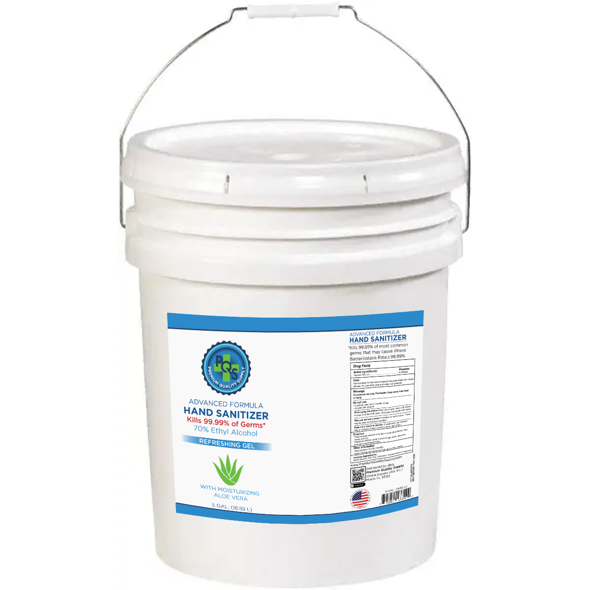 Hand Sanitizer Gel - 5 Gallon Tank - 70% Alcohol w/ Aloe, Commercial Dispenser - Fresh Stock Dated February 2026
