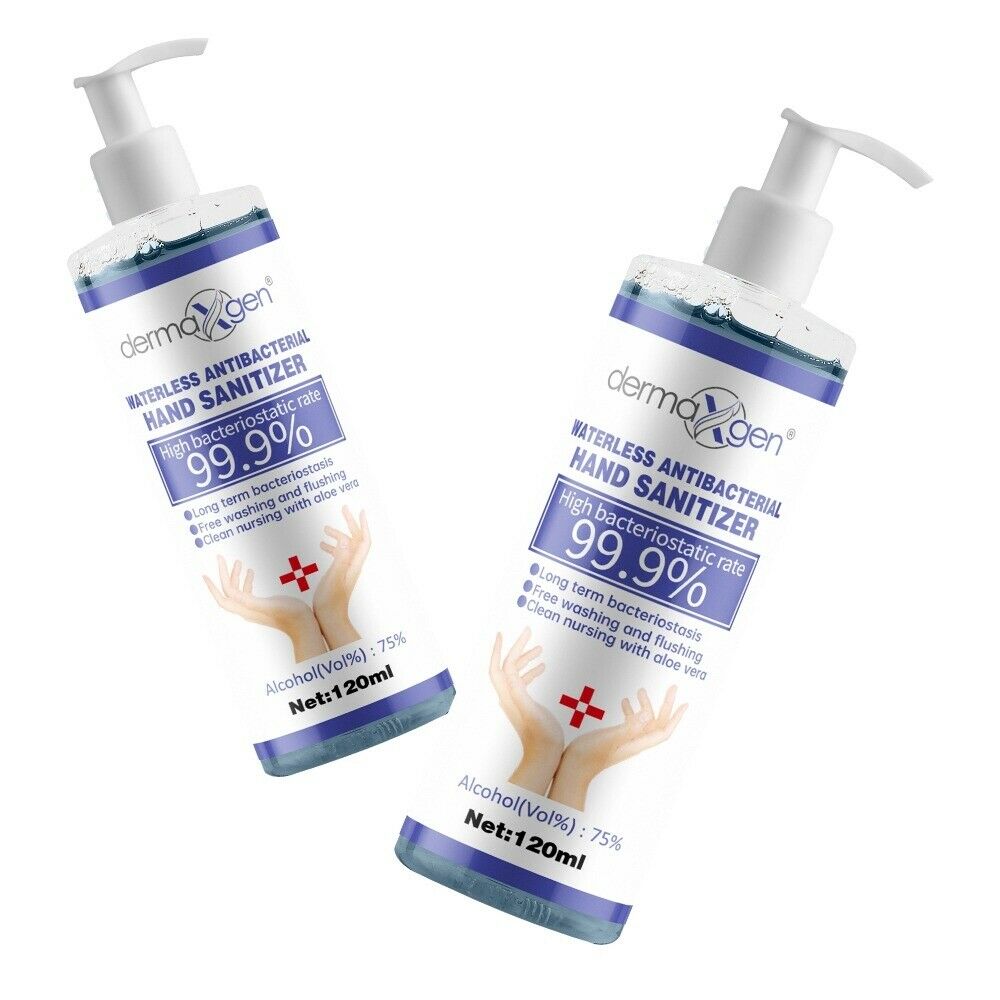 LOT 96 Hand Sanitizer Gel Natural Instant Advanced Kills 99.9%Germs 120 ML/BIG - Fresh Stock Dated February 2026
