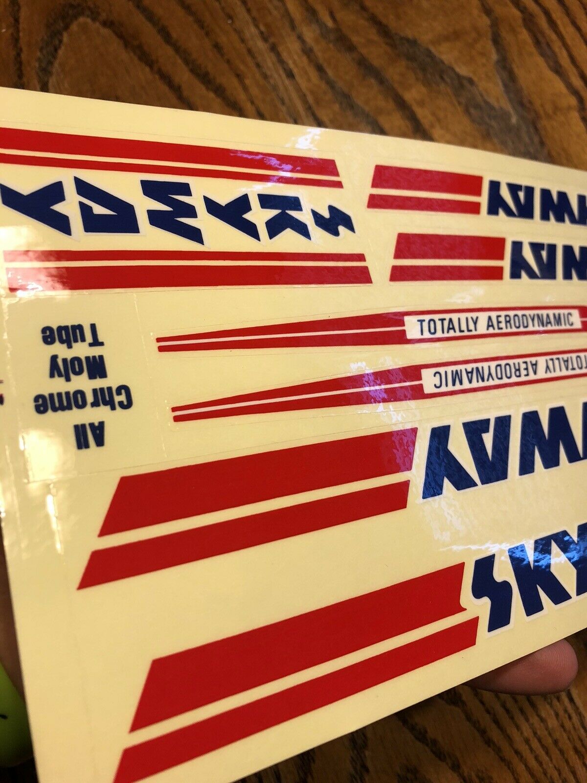 NOS 1983 SKYWAY TA Original Frame And Fork Decal / Sticker Set, Old School BMX - Fresh Stock Dated December 2025