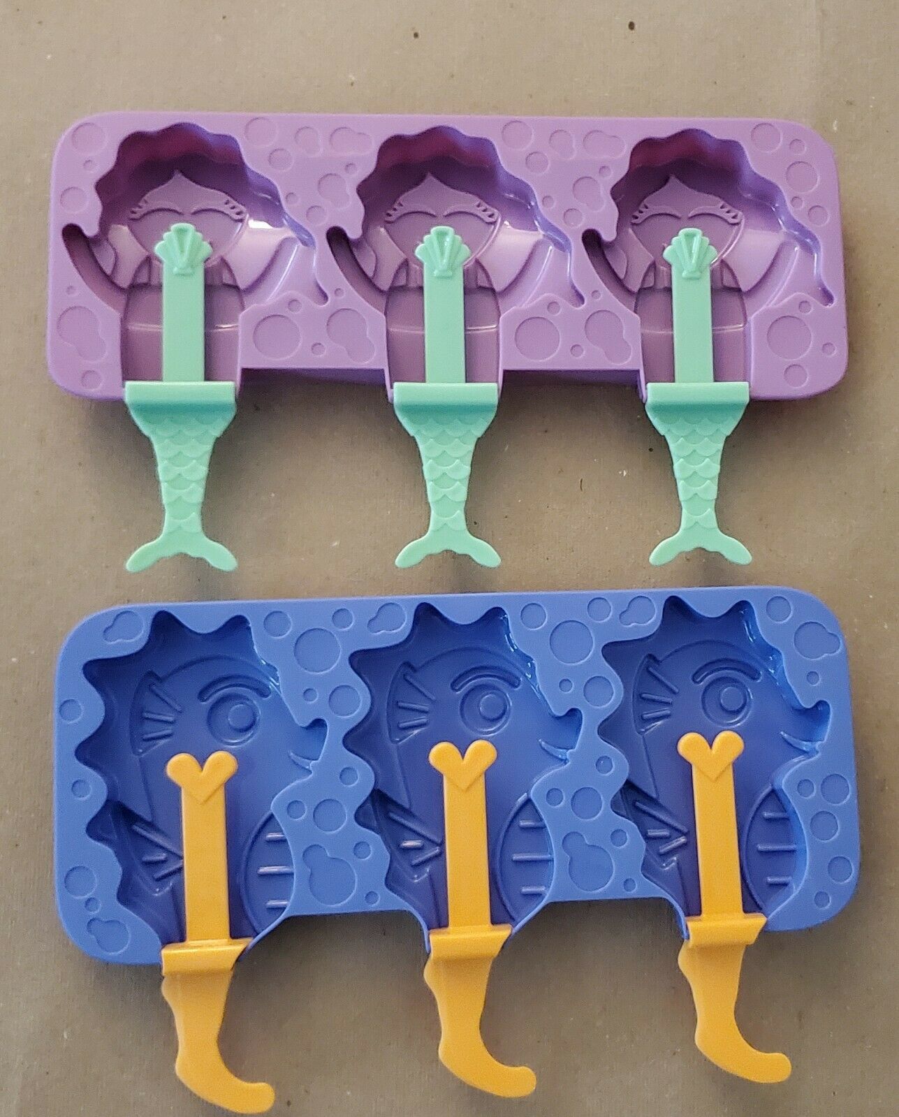 New Cool Gear Make Your Own Ice Pops Popsicle Mold Seahorse & Mermaid Set Summer - Fresh Stock Dated February 2026
