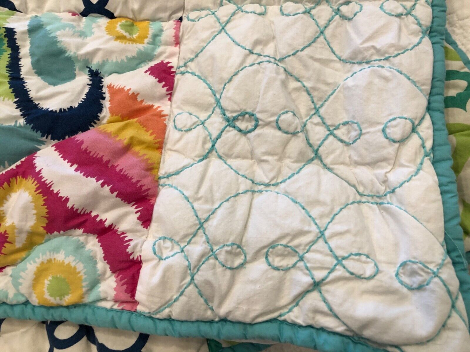 PB Teen set of 2 pillow shams in patchwork pattern standard size - Fresh Stock Dated February 2026