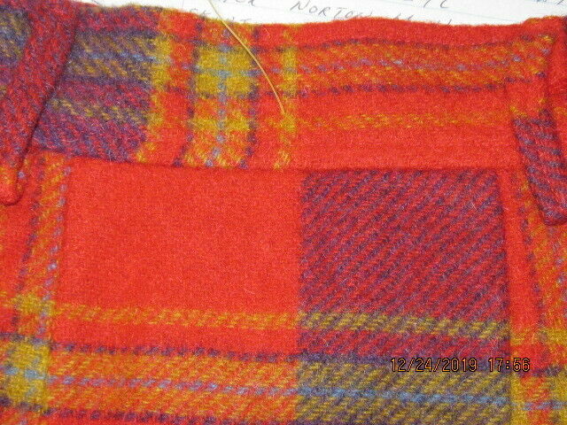 NEW  AWESOME SMALL  PANDORA RED PLAID WOOL SKIRT 23 WAIST 26 LONG - Fresh Stock Dated February 2026