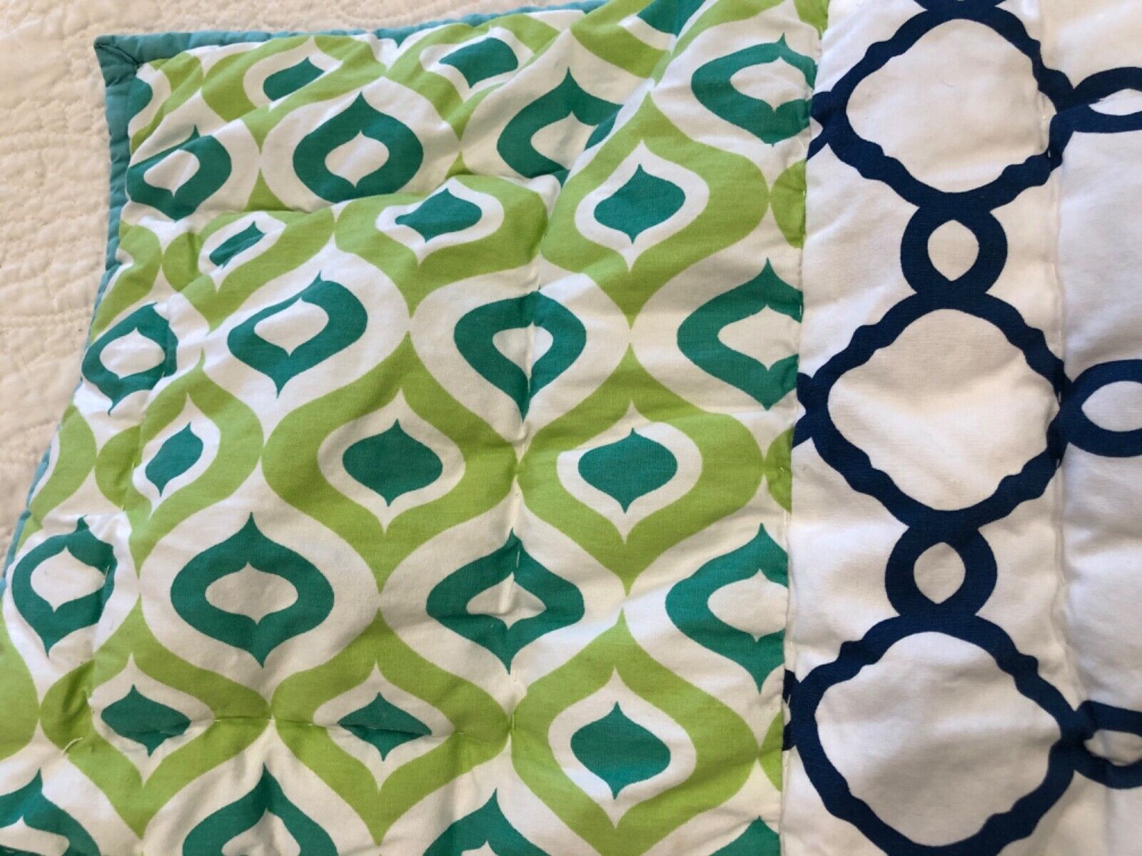 PB Teen set of 2 pillow shams in patchwork pattern standard size - Fresh Stock Dated February 2026