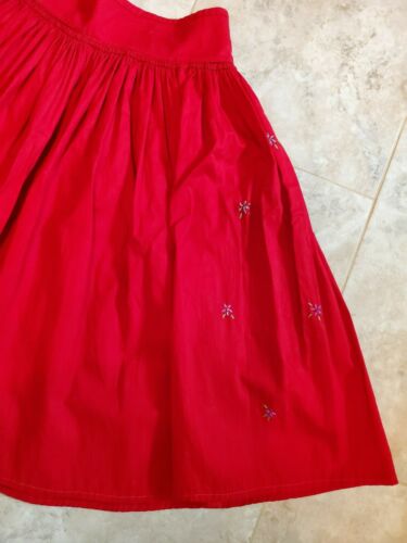 VTG 1940's Red Embroidered Folklore Skirt with Apron - Fresh Stock Dated February 2026