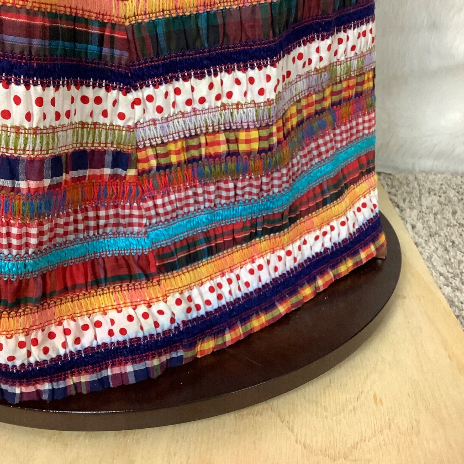 Vintage 60s 70s Embroidered Crochet Patchwork Smocked Maxi Skirt - Fresh Stock Dated December 2025