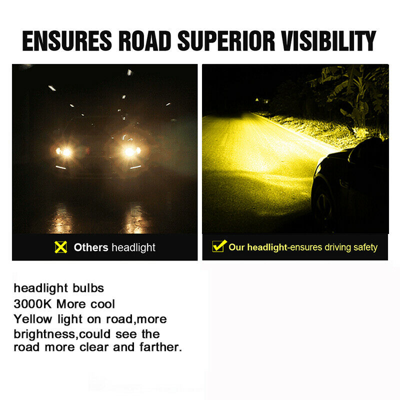 New Arrival 36W 3800LM Yellow COB H7 LED Headlight Bulb For Suzuki GSXR600 04-07 - Fresh Stock Dated February 2026