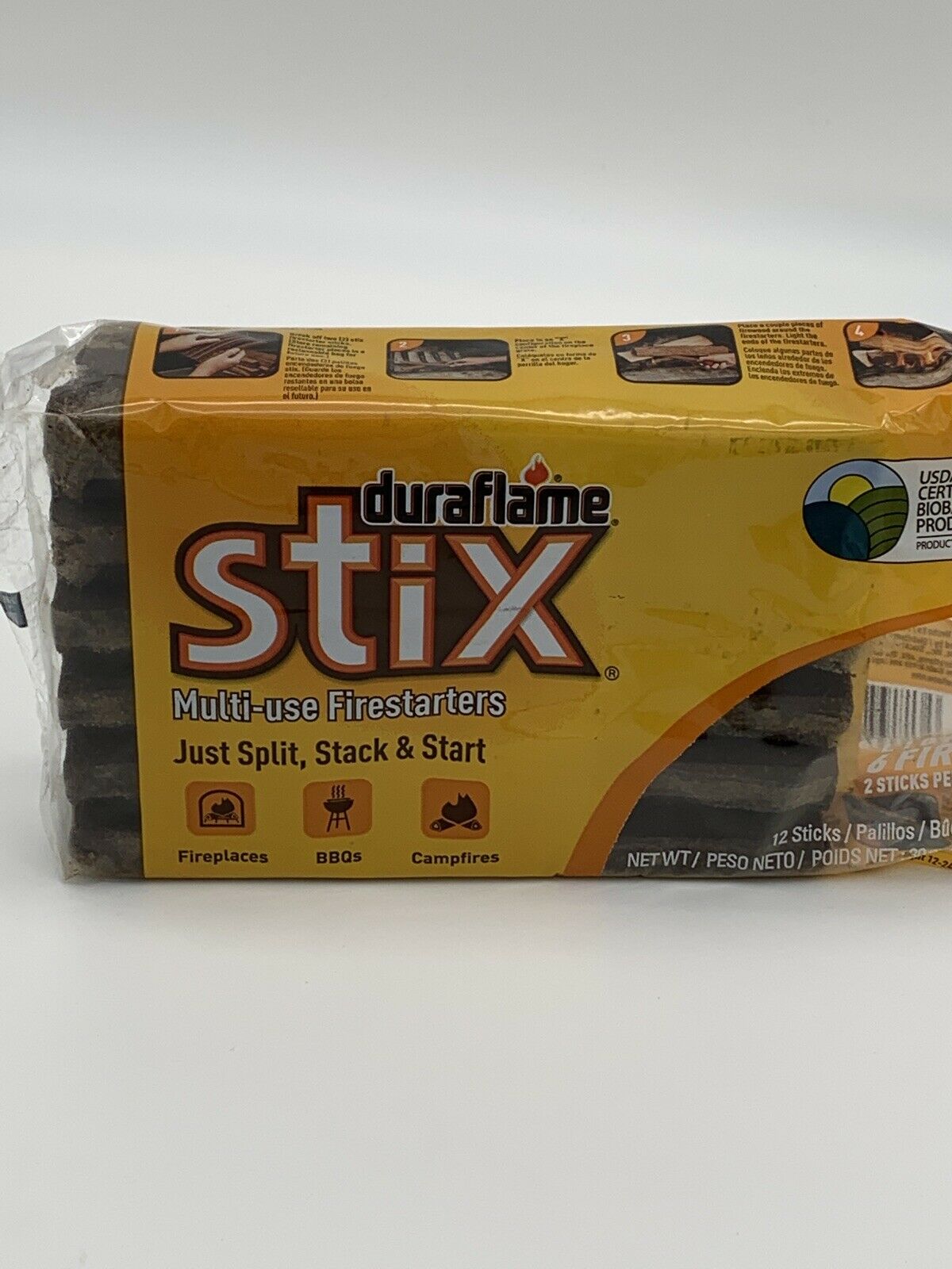 duraflame stix Multi-use Firestarters - Package of 12 Stix -  Brand New / Sealed - Fresh Stock Dated December 2025