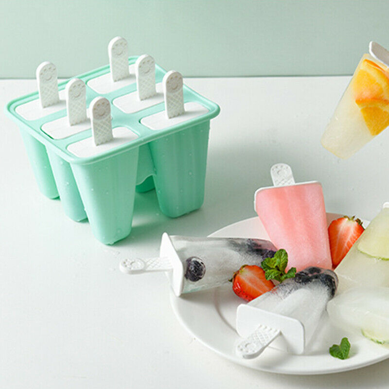 Silicone Ice Cream Mold Frozen Ice Lolly Maker Mould Tray DIY Juice Popsicle - Fresh Stock Dated February 2026