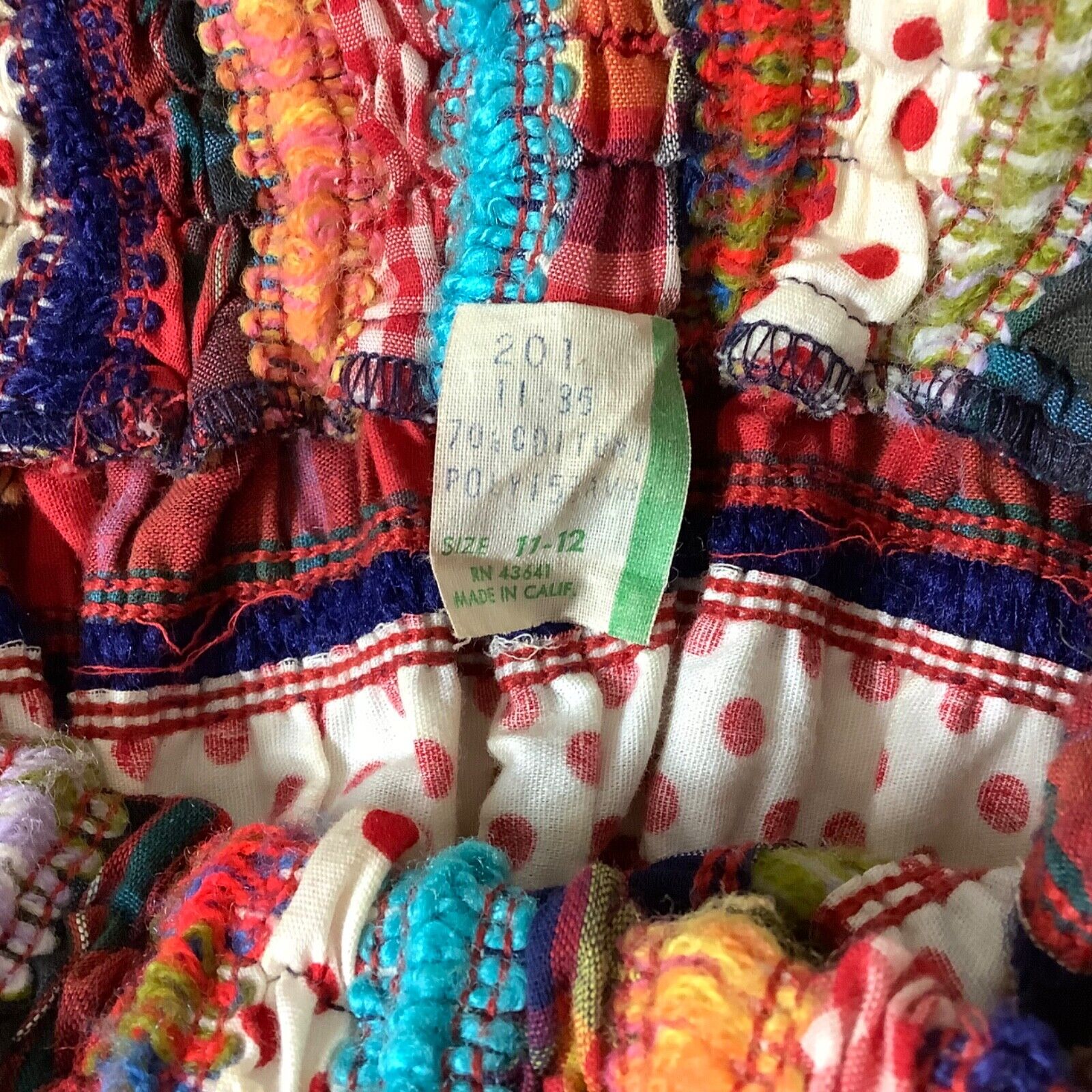 Vintage 60s 70s Embroidered Crochet Patchwork Smocked Maxi Skirt - Fresh Stock Dated December 2025