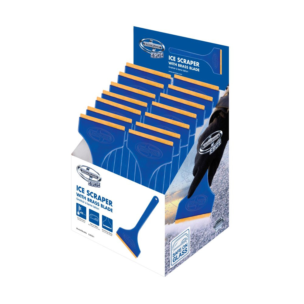 SJEG01 Brass Blade Ice Scraper with Oversized Handle, Non-Rust for Quick Ice Rem - Fresh Stock Dated February 2026