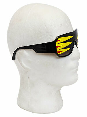 Side Spikes Black Sunglasses Shield Macho Man Randy Savage Costume Party Shades - Fresh Stock Dated February 2026