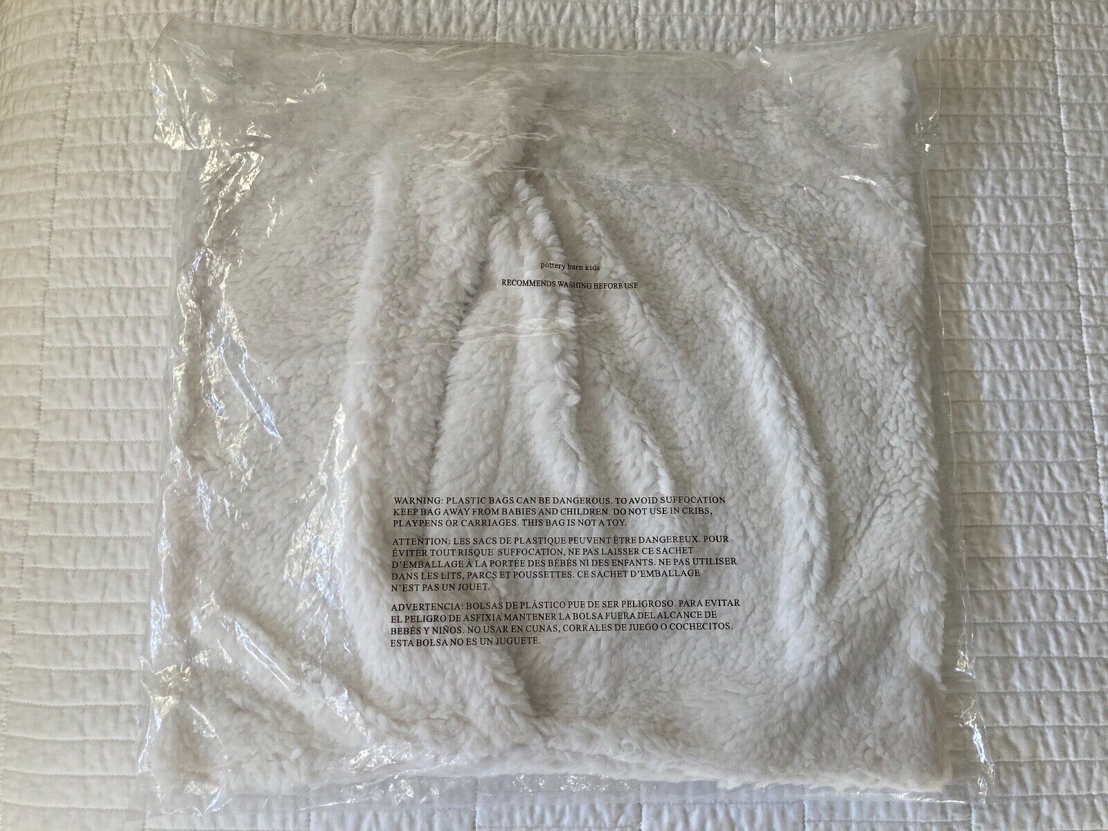 Pottery Barn Kids Night Before Christmas Pillow Sham Cover Monogram EMILY NEW - Fresh Stock Dated February 2026