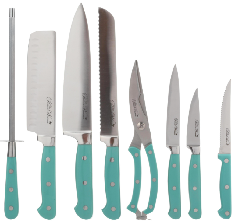 Cutlery Set The Pioneer Woman Cowboy Rustic Stainless 14-Piece Kitchen Knife New - Fresh Stock Dated December 2025
