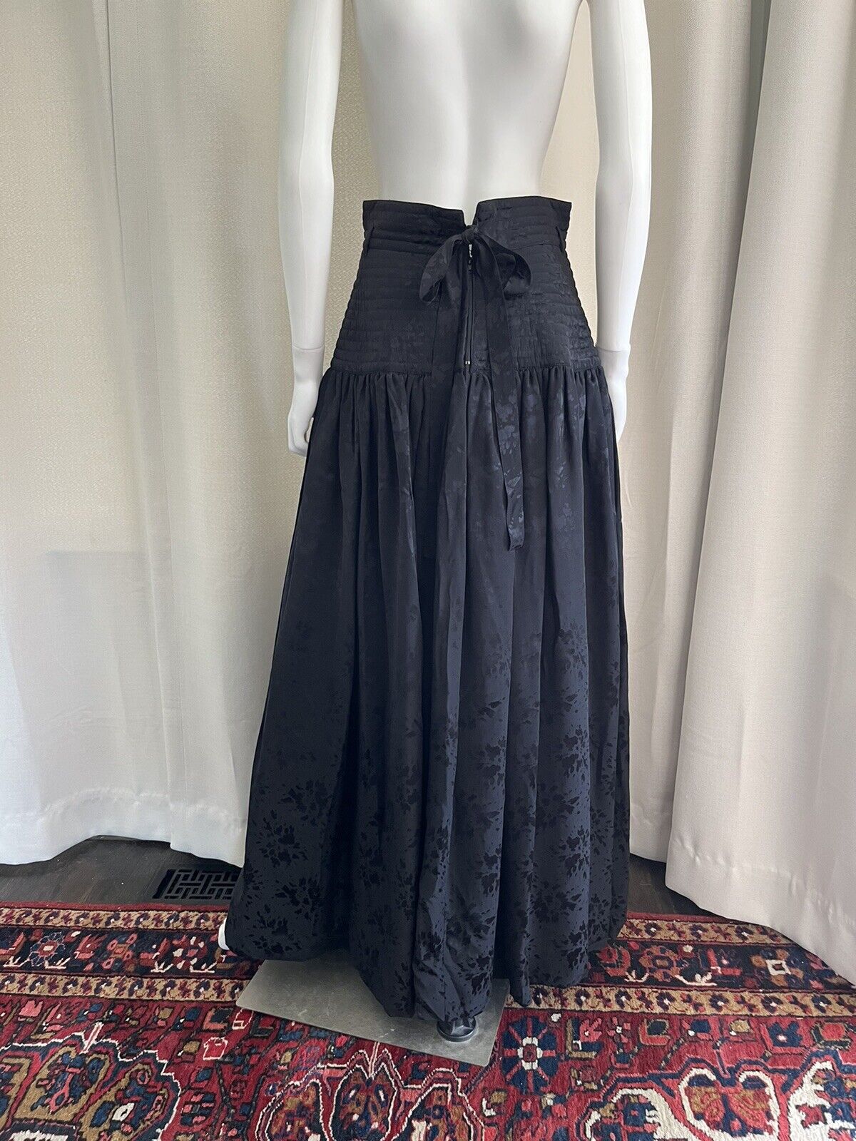 Wayne Clark for Aline Marelle Vintage 12 Medium Black Silk Quilted Corset Skirt - Fresh Stock Dated March 2026