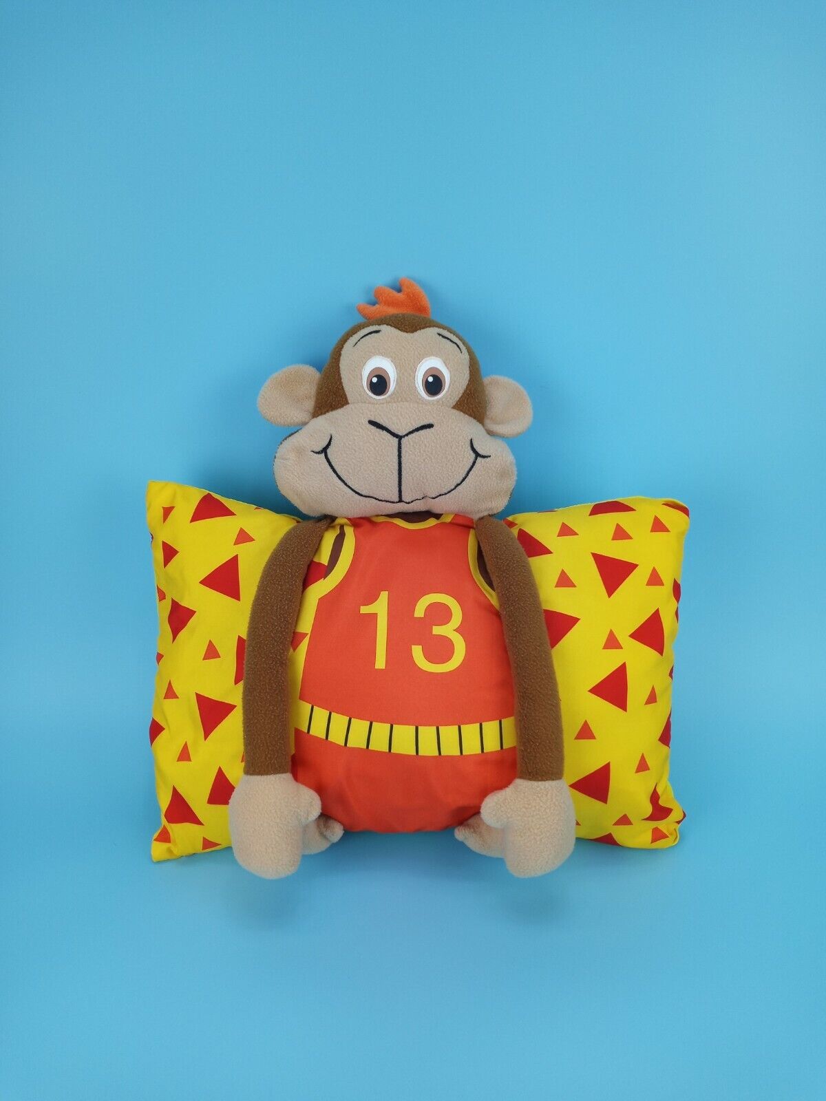 Pillow Huggers Jay at Play Kids Travel Pillow w/ Monkey Basketball Pillow Case - Fresh Stock Dated February 2026