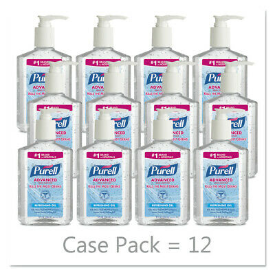 GOJO Advanced Instant Hand Sanitizer, 8oz Pump Bottle, 12/carton 965212CT NEW - Fresh Stock Dated December 2025