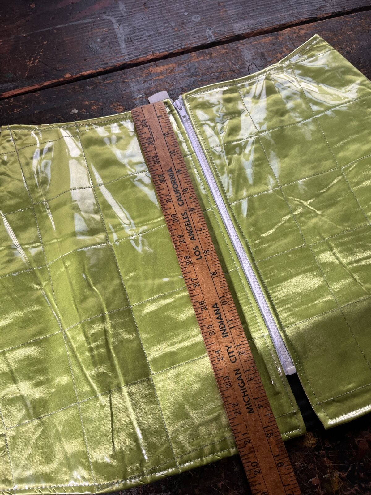 vintage green plastic raver skirt 1990’s y2k sporty XL - Fresh Stock Dated December 2025