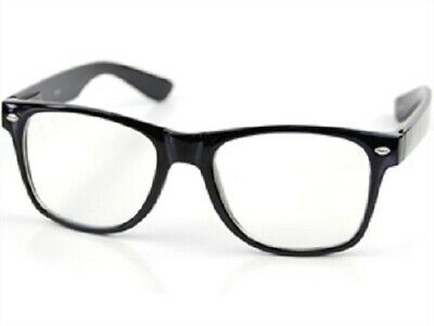 Black Frame Nerd Frames Glasses No Lens Lense W/ Silver Studs Costume Accessory - Fresh Stock Dated December 2025