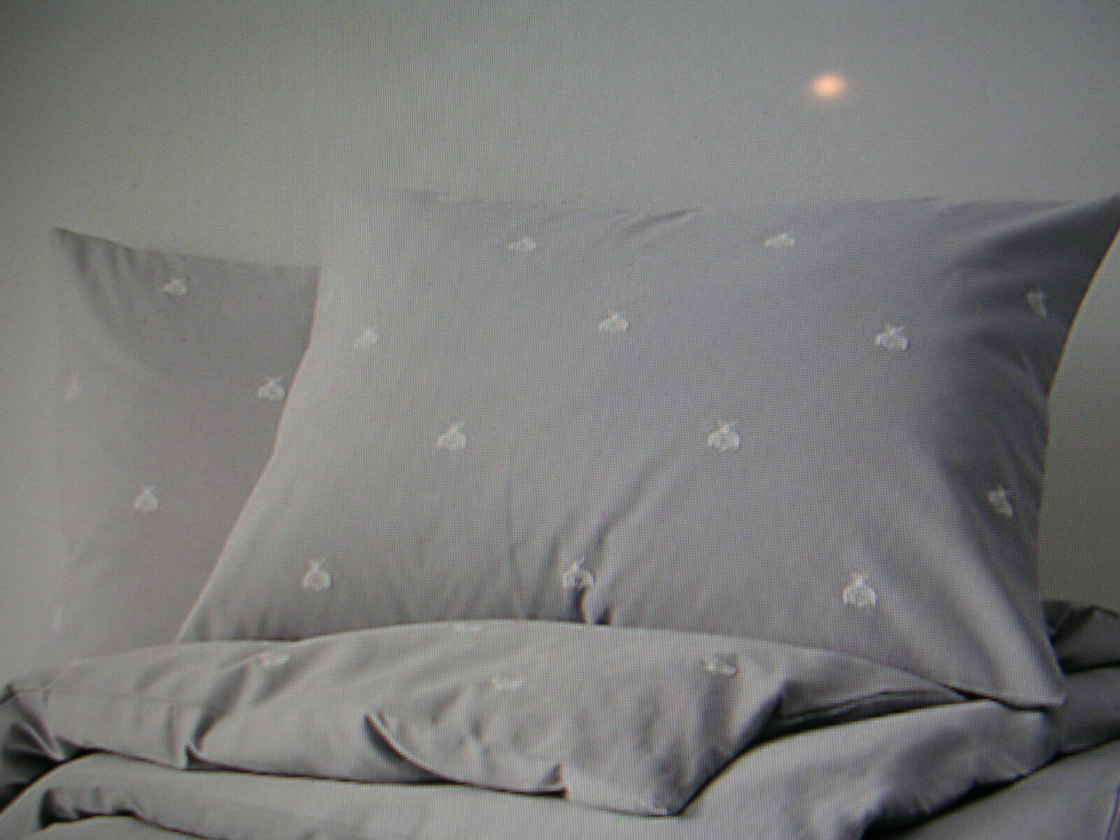 RESTORATION HARDWARE TEEN EMBROIDERED BEE BOUDOIR SHAM GREY 100% COTTON 12 X 18 - Fresh Stock Dated December 2025