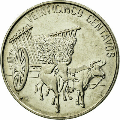[#684139] Coin, Dominican Republic, 25 Centavos, 1991, EF(40-45), Nickel Clad - Fresh Stock Dated December 2025