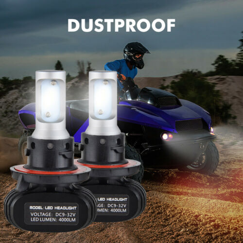 H13 9008 Fit Harley FXDF Fat Bob 2008-2017 LED Headlight Hi/Low Beam White Bulbs - Fresh Stock Dated February 2026