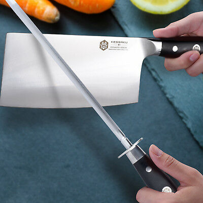 Kessaku Sharpening Steel Honing Rod Dynasty Series G10 Resin Handle 10-Inch - Fresh Stock Dated December 2025